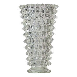 Large Rostrato Vase in Murano Glass by Ercole Barovier for Barovier & Toso, 1940s For Sale