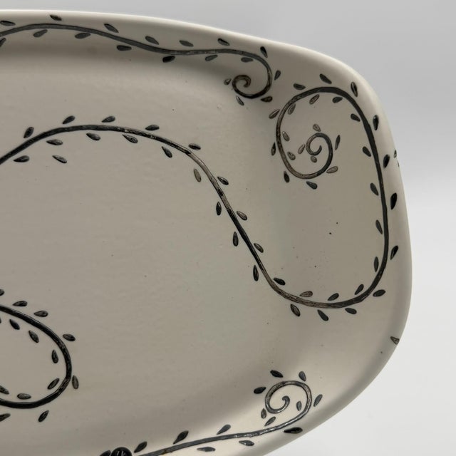 1980s Emilia Castillo Porcelain & Pure Silver Serving Platter, Mexican Modernism For Sale - Image 11 of 18