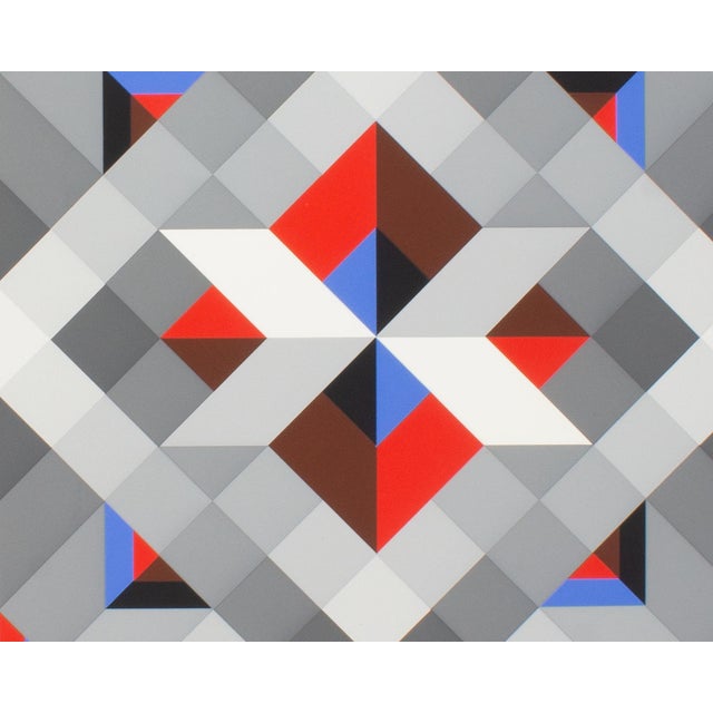 “Prizma Iii” Op Art Serigraph Print by Marko Spalatin For Sale In Indianapolis - Image 6 of 8