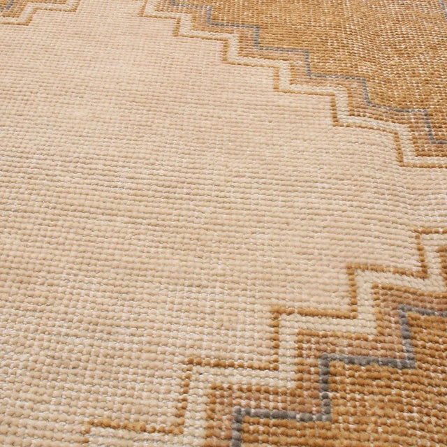Rug & Kilim’s Distressed Harlequin Rug in Gold, 6x9 For Sale In New York - Image 6 of 8