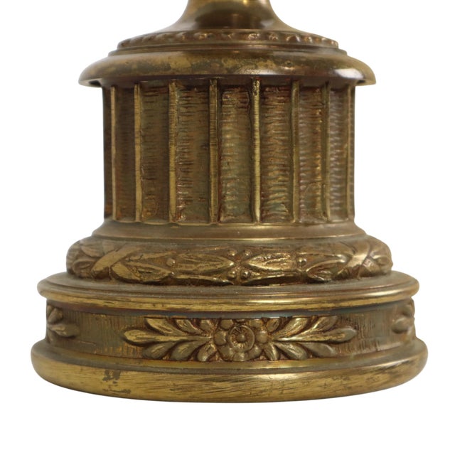 Classic Empire French Brass Table Lamp, 1950s For Sale - Image 13 of 18