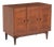 Ramseur Furniture Mid Century Walnut Brass Diamond Front Cabinet Credenza Unmarked For Sale