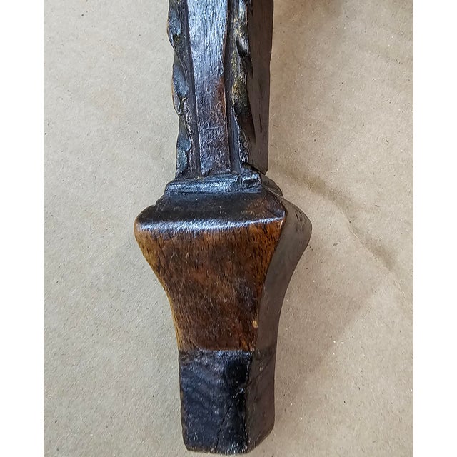 Chocolate 18th Century Hand-Crafted Wanut and Rush Collector's Side Chair For Sale - Image 8 of 9