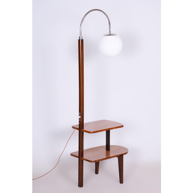 Art Deco Walnut Floor Lamp by Jindrich Halabala for Up Závody, Czechia, 1930s For Sale - Image 6 of 12