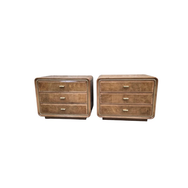 Mid Century Modern Headboard and Nightstands Set by American of Martinsville For Sale In Chicago - Image 6 of 12