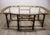 1960s Hollywood Regency Faux Bamboo Brass & Glass Coffee Table For Sale - Image 5 of 6