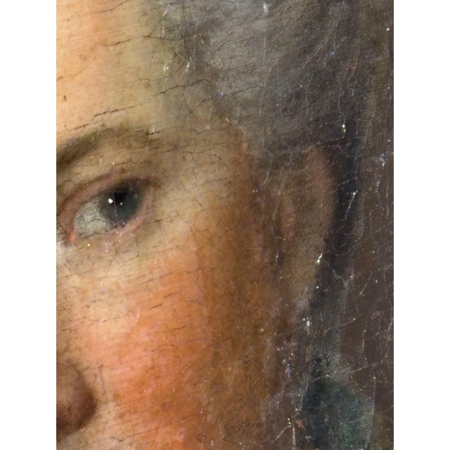 German School Artist, Portrait of a Woman Adorned with Jewelry, 18th Century, Oil Painting on Panel, Framed For Sale - Image 5 of 12