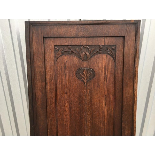 Antique Oak Wardrobe Door For Sale - Image 5 of 18
