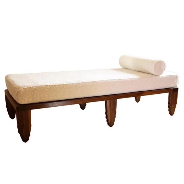 Not Yet Made - Made To Order Shark Daybed in Walnut and Cream Bouclé by Fosfeen For Sale - Image 5 of 5