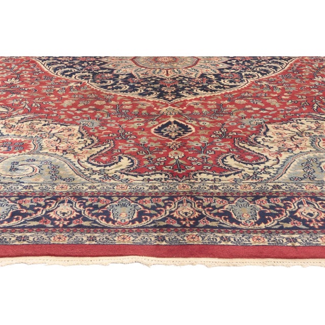 Late 20th Century Vintage Indian Tabriz Rug - 08'00 X 11'04 For Sale - Image 4 of 9
