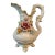 Vintage Capodimonte Floral Ewer Pitcher, Made in Italy, Gilt & Applied Flowers For Sale