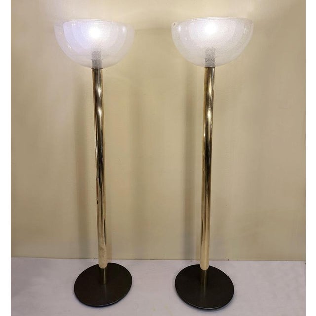 Original 1960's tall sculptural floor lamp by carlo nason for a.v.mazzega, designed in 1967. There are two lamps...