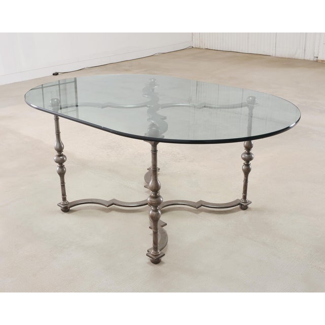 Formations Iron and Glass Baroque-Style Dining Center Table For Sale - Image 18 of 18