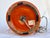 Orange Mid Twentieth Century Italian Orange and Yellow Ceramic Table Lamp For Sale - Image 8 of 12