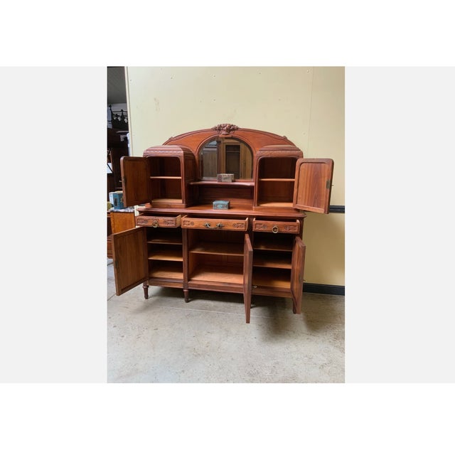 Vintage Art Nouveau Cabinet in Walnut, 1925 For Sale - Image 4 of 13