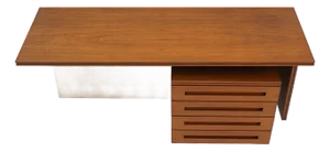 Wall Desk with Drawers, 1960s