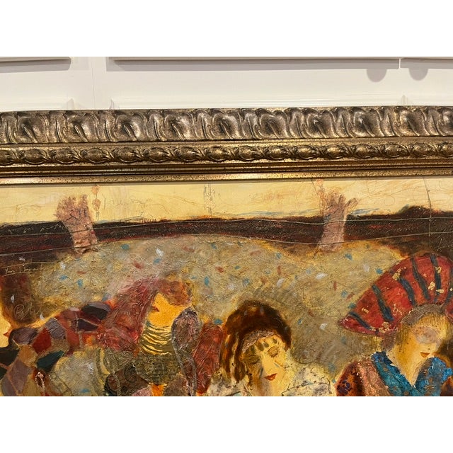 1950s Roy Fairchild Venetian Memories Hand-Embellished, Limited Edition Signed Serigraph on Canvas and Numbered 22/85 in Exquisite Gold Frame For Sale In New York - Image 6 of 18