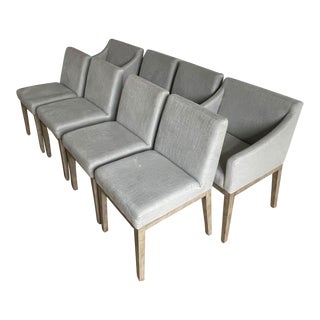 Set of 8 R H Morgan Track Arm Dining Chairs For Sale