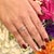 Diamond Zircon Ring 14k White Gold Large 4.45 TCW Women Certified, Size 6.5 For Sale - Image 9 of 9