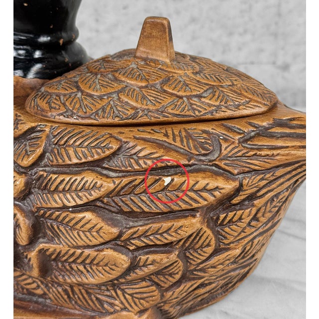 Mid-Century 12" Ceramic Duck Cookie Jar For Sale - Image 9 of 12