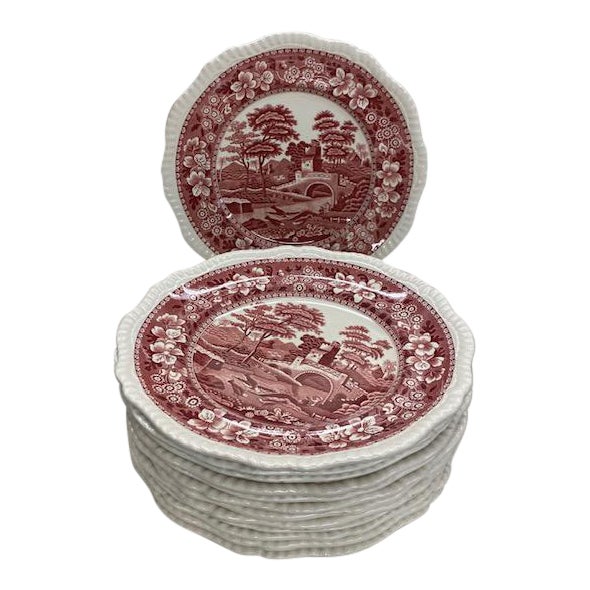 Vintage 1920s Copeland Spode Dinner Plates - Set of 12 For Sale