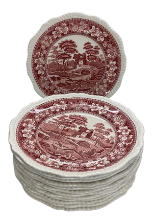 Vintage 1920s Copeland Spode Dinner Plates - Set of 12