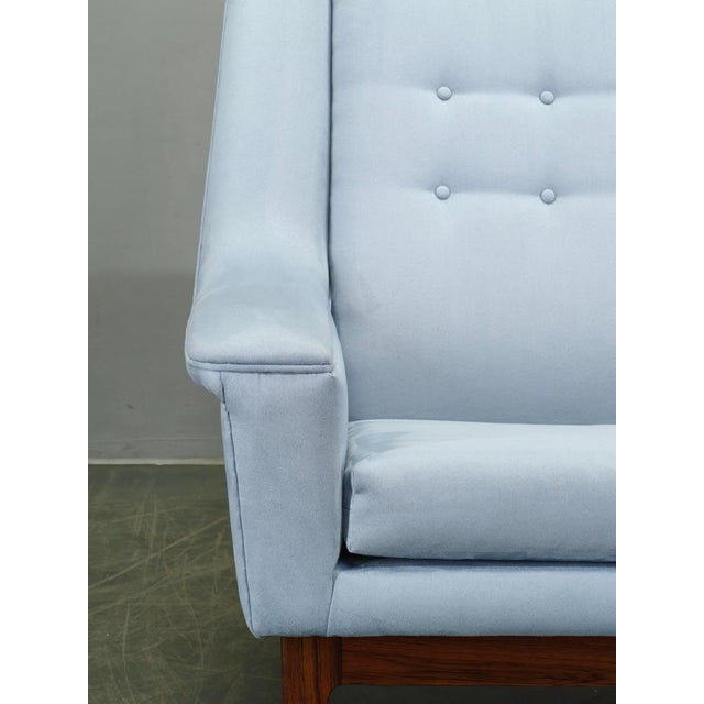 Gold Danish Highback Lounge Chair from Slagelse Møbelvaerk, 1960s For Sale - Image 8 of 14