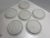 A six-piece set of Antique hand painted Stick Spatterware divided plates, each measuring 10.75 inches in diameter. Crafted...