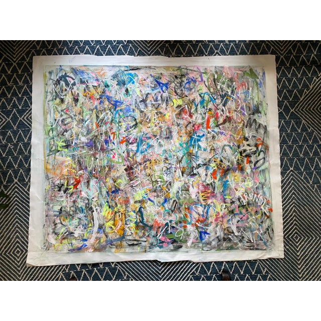 Abstract Sarah Trundle, Conteporary Abstract Painting, "Happy Dance" For Sale - Image 3 of 5