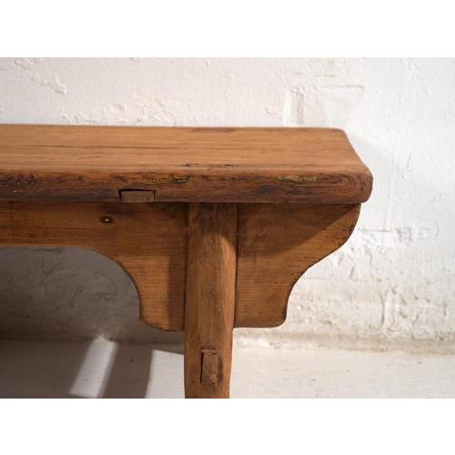 Wood Antique Chinese Qing Dynasty Kang Table in Pine For Sale - Image 7 of 10