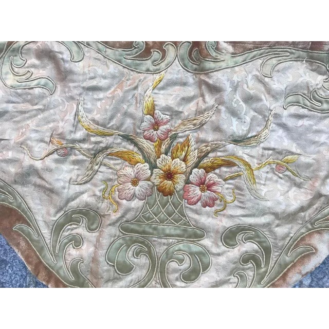 Small Antique French Embroidery For Sale - Image 6 of 10
