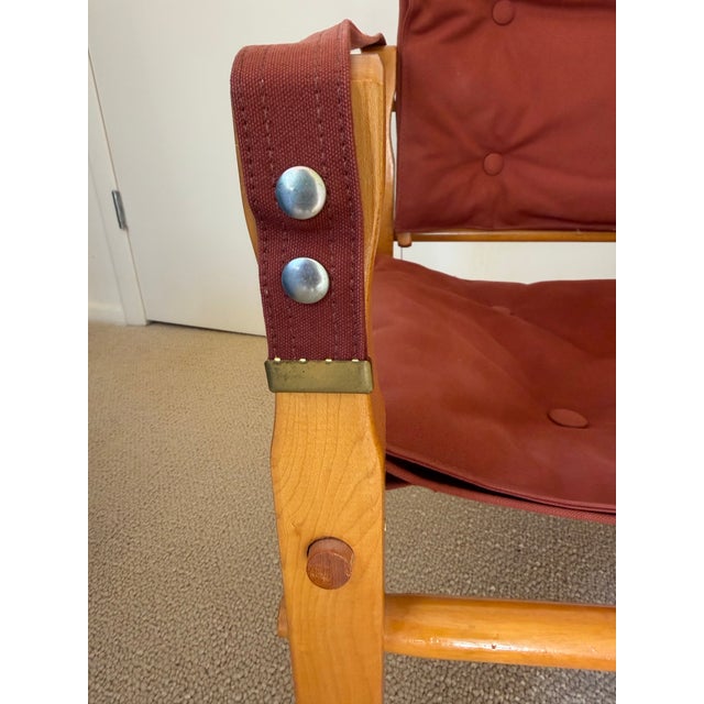Vintage Gold Medal Safari Sling Lounge Chair Attributed to Douglas Easlett/Arne Norell For Sale - Image 10 of 12