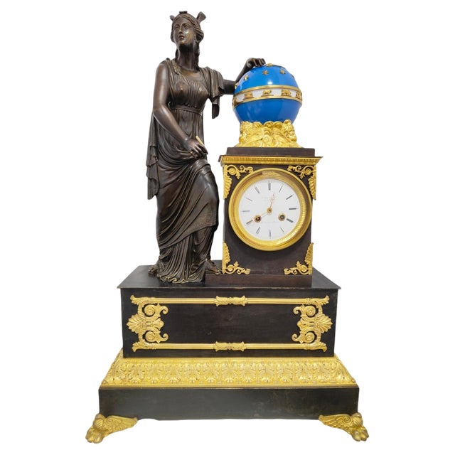 Empire Mantel Clock attributed to H. Robert-Horloger De La Reine, Paris, 1820 For Sale