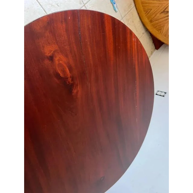 Brown 19th Century English Georgian Style Solid Mahogany Tilt-Top Table For Sale - Image 8 of 11