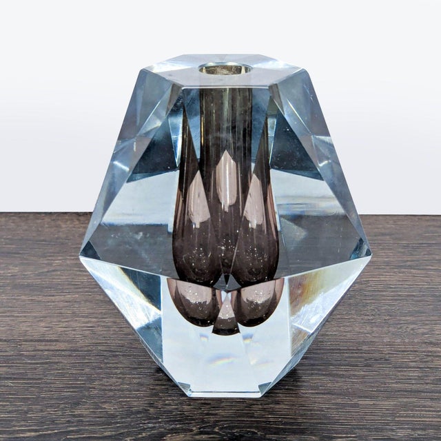 Mid-Century Modern Pair of Fontana Arte Mid-Century Crystal Candle Holders For Sale - Image 3 of 6