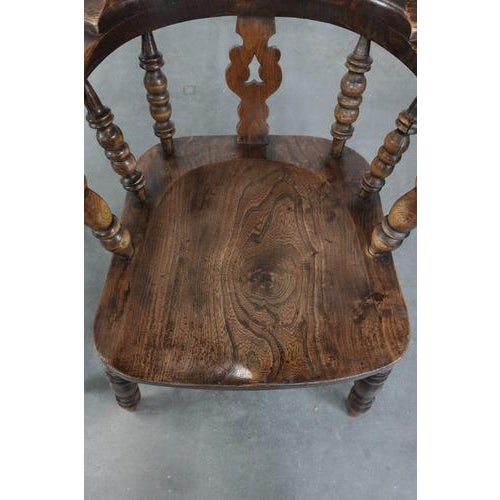Antique English Highback Windsor Chairs, 18th Century, Set of 2 For Sale - Image 6 of 18