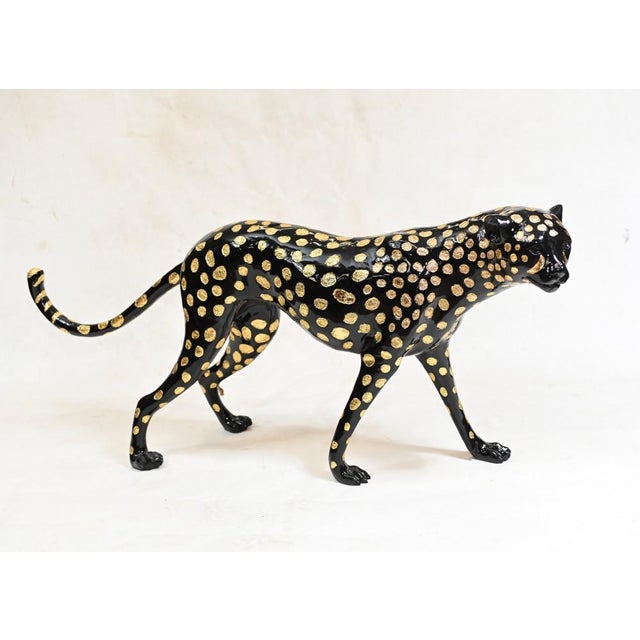 Art Deco Bronze Black Panther Statue For Sale - Image 10 of 10