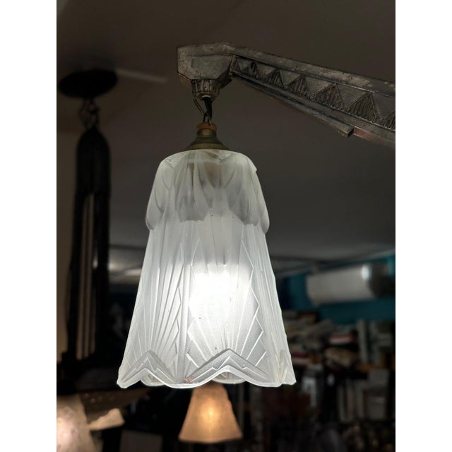 Art Deco Chandelier, 1930 For Sale - Image 10 of 14