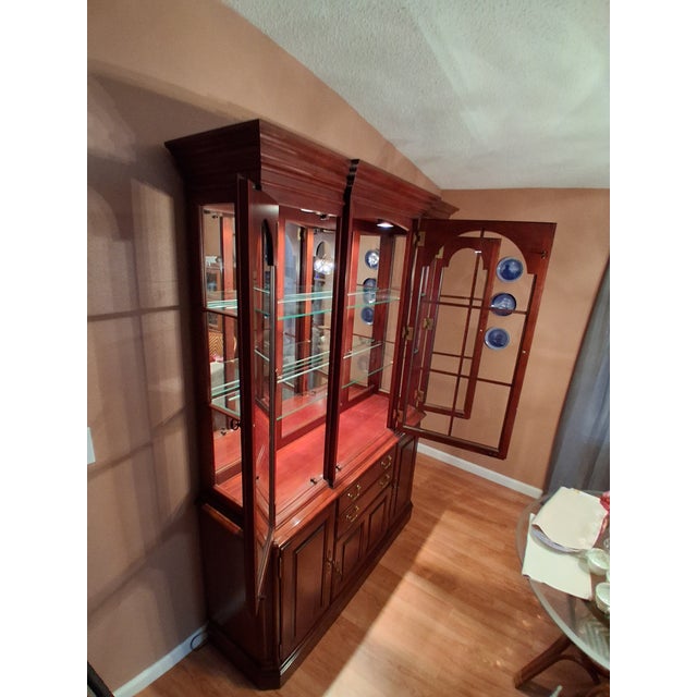 Vintage Pennsylvania House Cherry China Cabinet For Sale - Image 11 of 13
