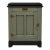 Vintage White Clad Swivel-Top Nightstand in Old Chapel Sagewood™ & Onyx Black For Sale