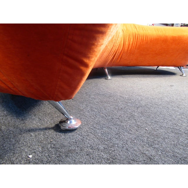 Metal Mid 20th Century Mid-Century Sofa in the Style of Vladimir Kagan For Sale - Image 7 of 10