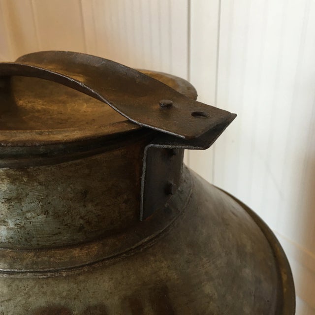 Antique Original Metal Milk Can For Sale In Miami - Image 6 of 13