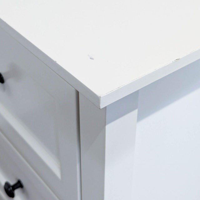 Modus Paragon White 5-Drawer Dresser With Classic Black Knobs, Attributed For Sale - Image 9 of 10