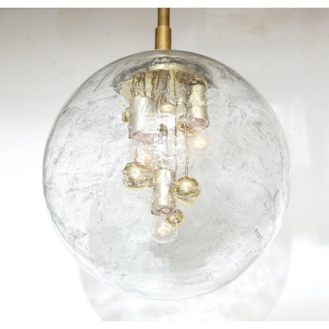 Brass 1970s Space Age Sputnik Pendant Light by Doria For Sale - Image 8 of 10