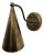 Antique Brass Cone Wall Sconce – Handmade Vintage Wall Light For Sale