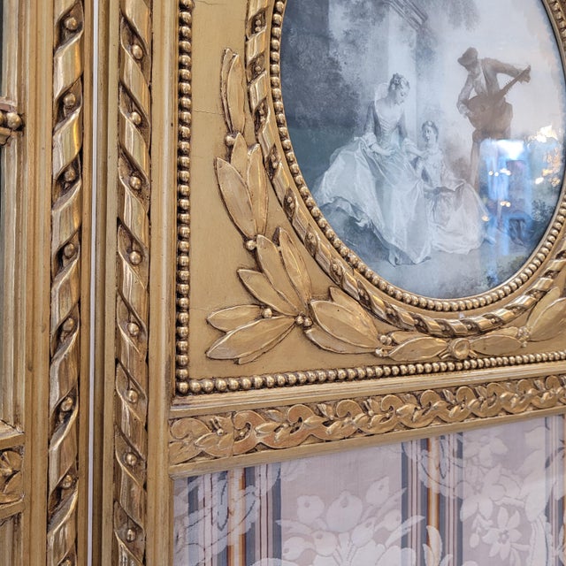 Napoleon III Screen in Goldenwood, France, 1890s For Sale - Image 15 of 18