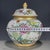 Famille Rose Enameled Porcelain Ginger Jar With Gilt Finial and Peony Motif For Sale In Los Angeles - Image 6 of 9