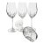 Late 20th Century Waterford Crystal Lismore Essence White Wine Glasses - Set of 4 For Sale