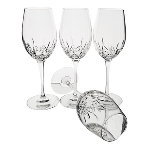 Late 20th Century Waterford Crystal Lismore Essence White Wine Glasses - Set of 4