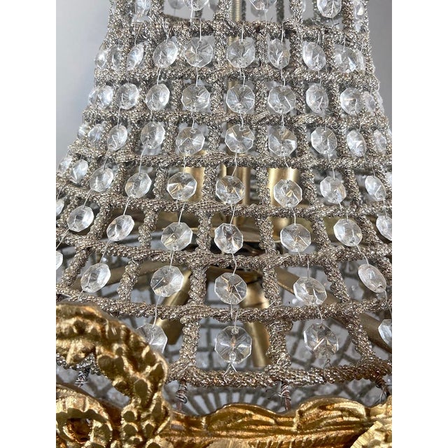 1980 Louis XVI Bronze Gold-Finish 6-Light French Chandelier For Sale - Image 16 of 17